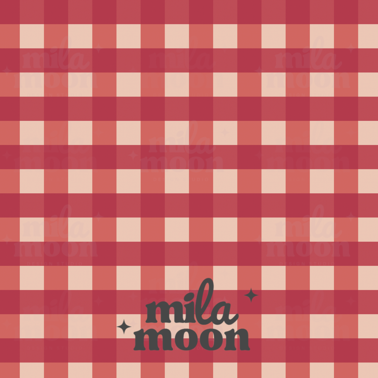 Fall Boho Gingham Red