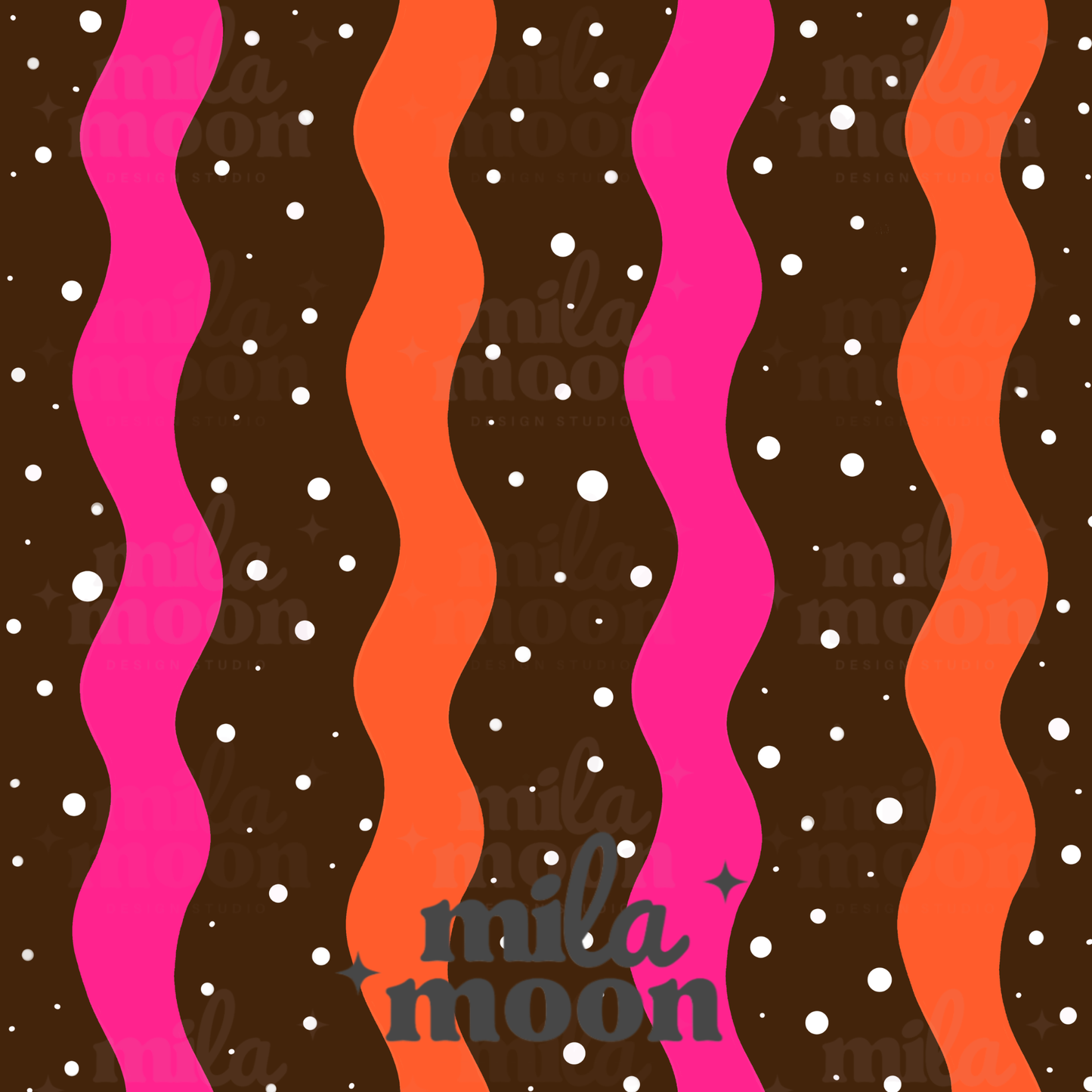 Retro Ghosties Waves Brown
