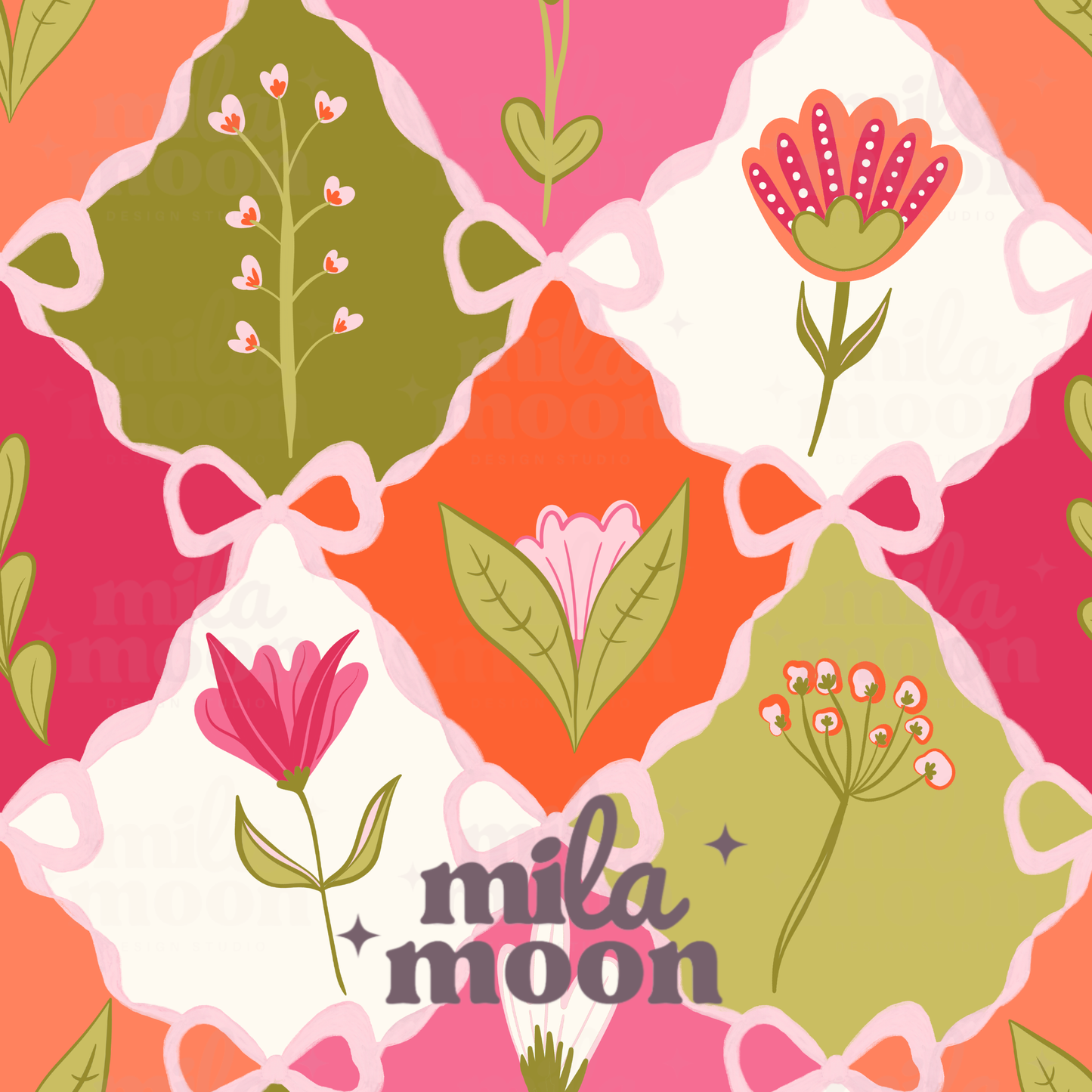 Floral Bow Tiles