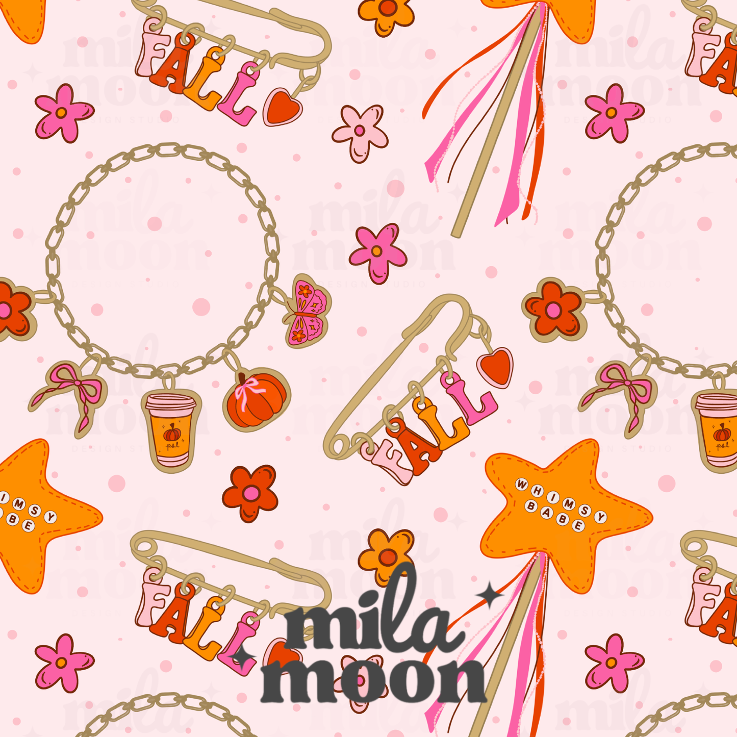 Fall Girly Charms Pink