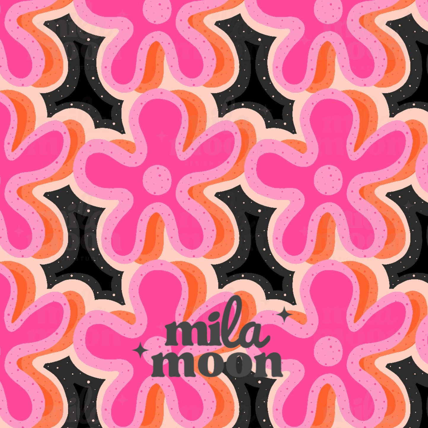 Retro Halloween Flower