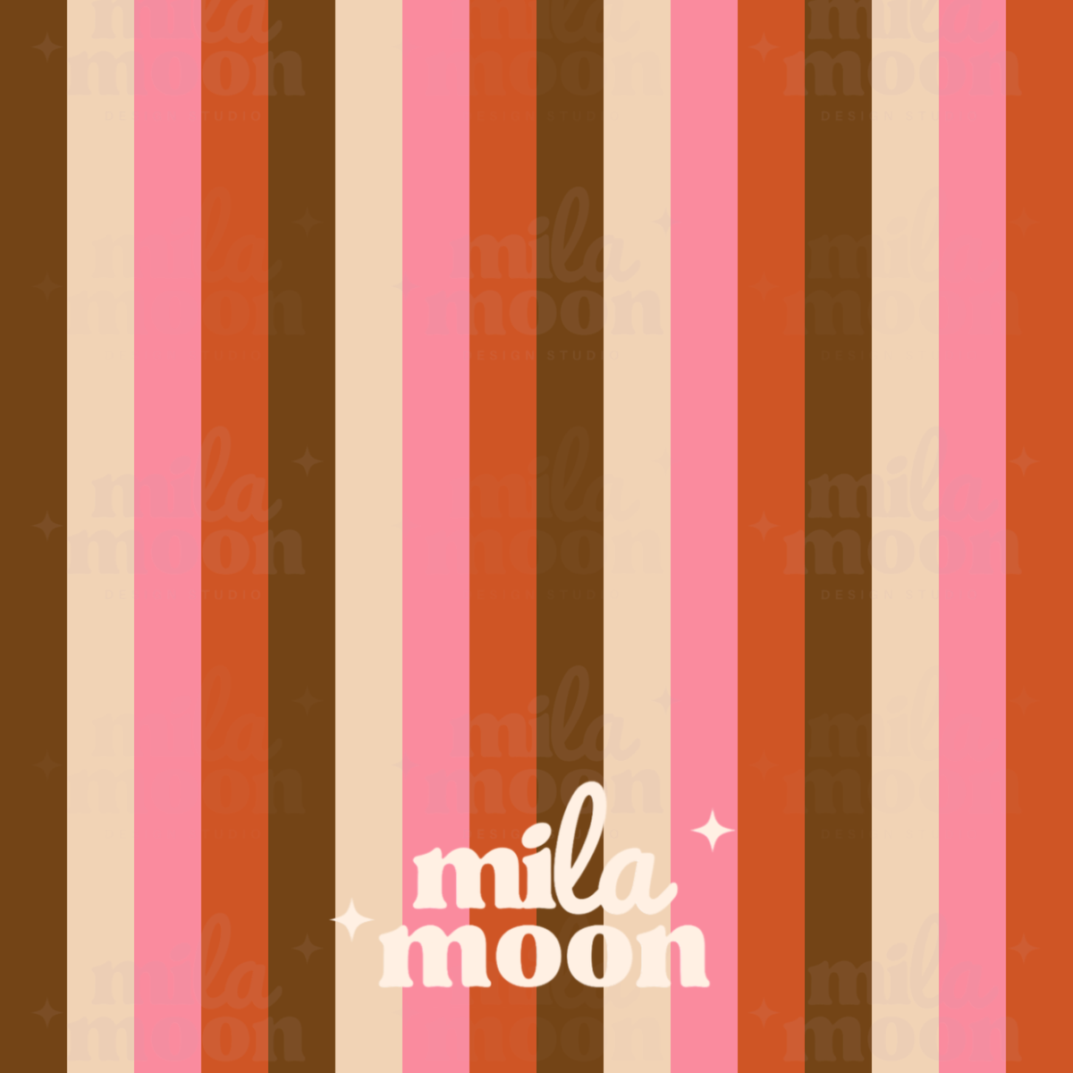 Whimsy Orange Floral Tiles