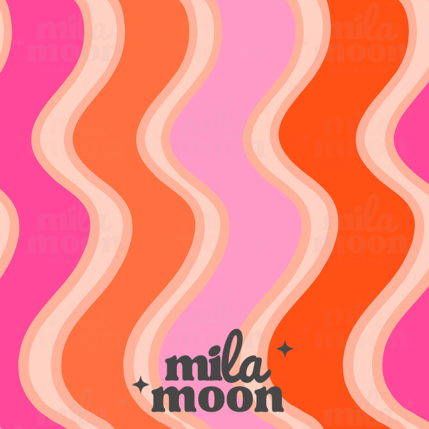 Wavy Pink/Orange