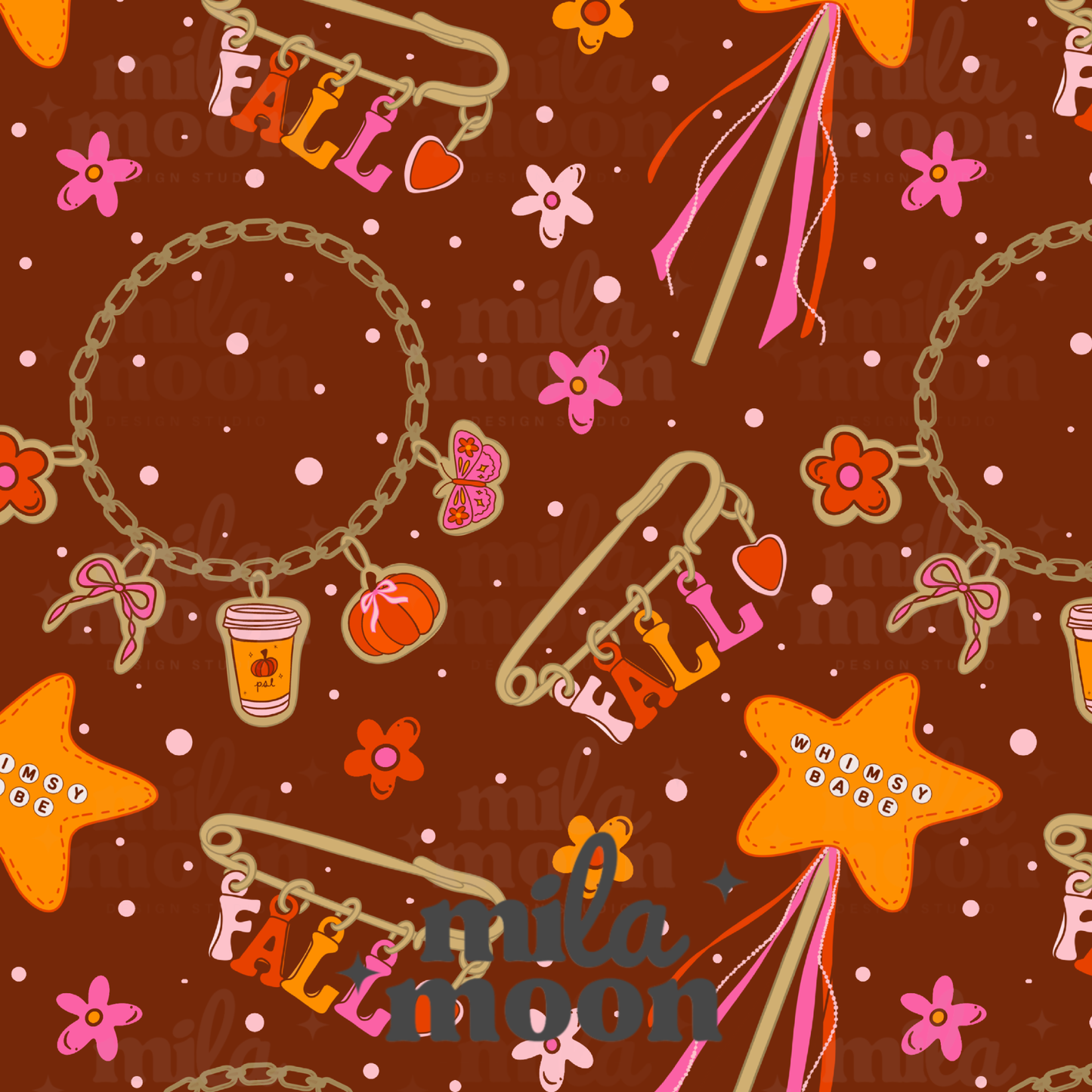 Fall Girly Charms Brown