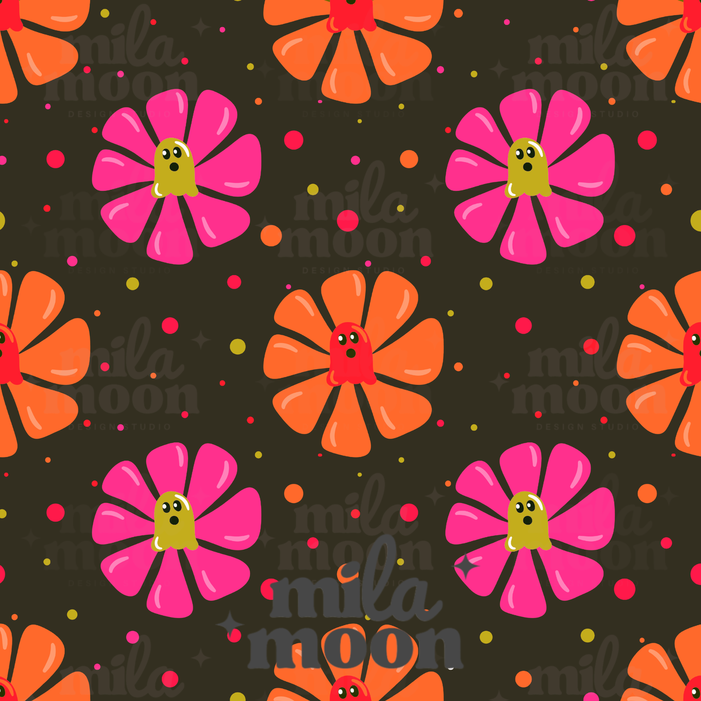 Retro Ghosties Black