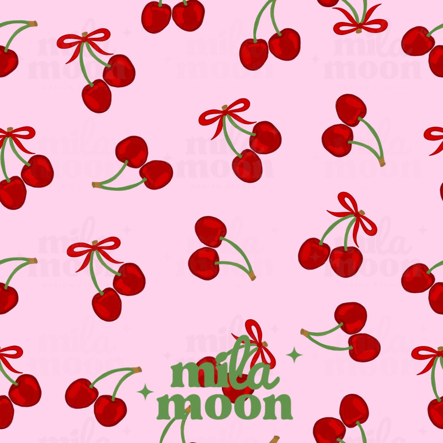 Cherry Bows Pink