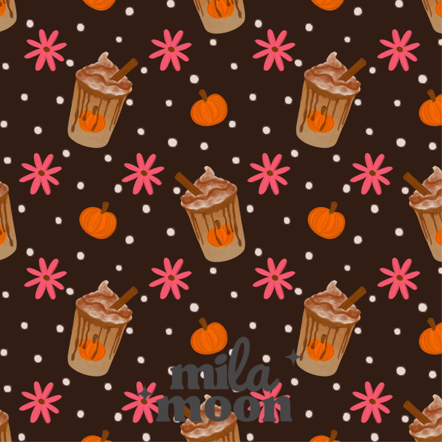 Fall PSL Floral Dark Brown