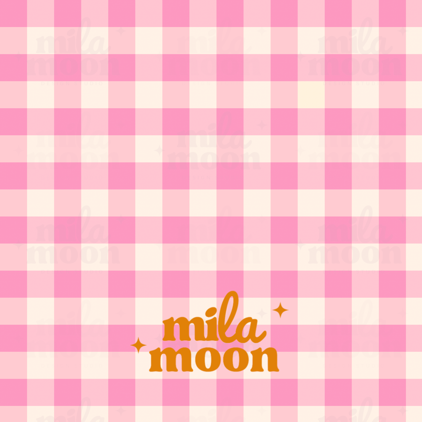 Fruit Stripes Pink Gingham