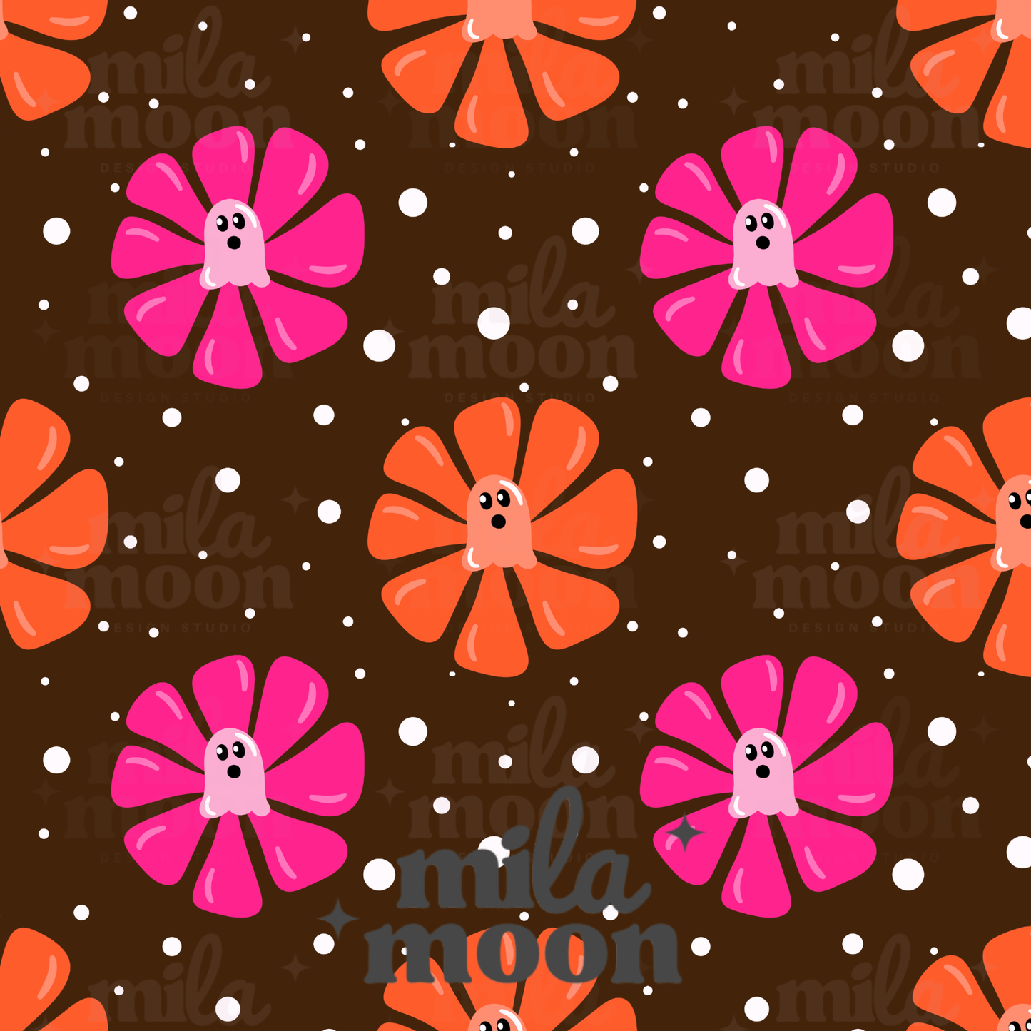 Retro Ghosties Brown