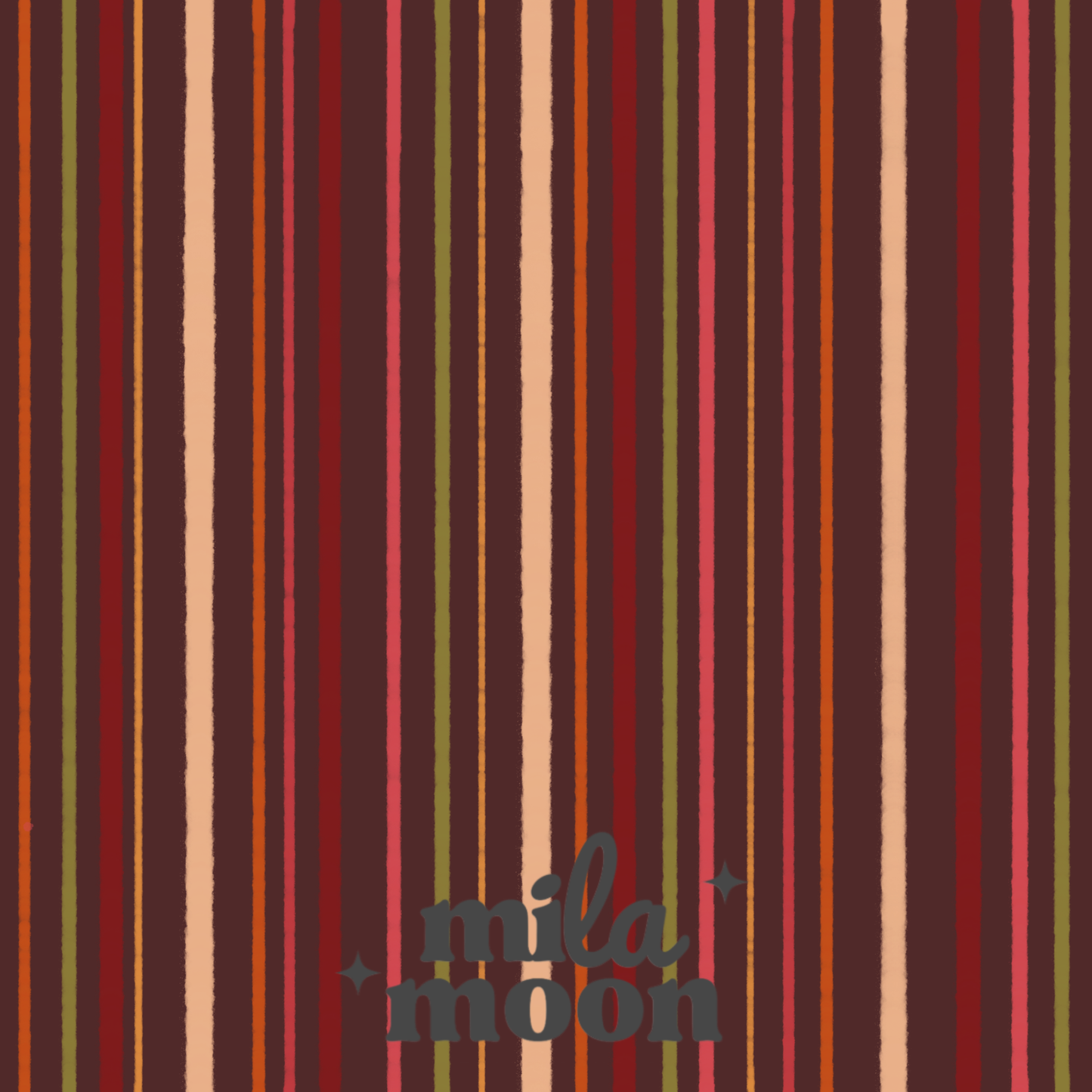 Fall Garden Floral Stripes