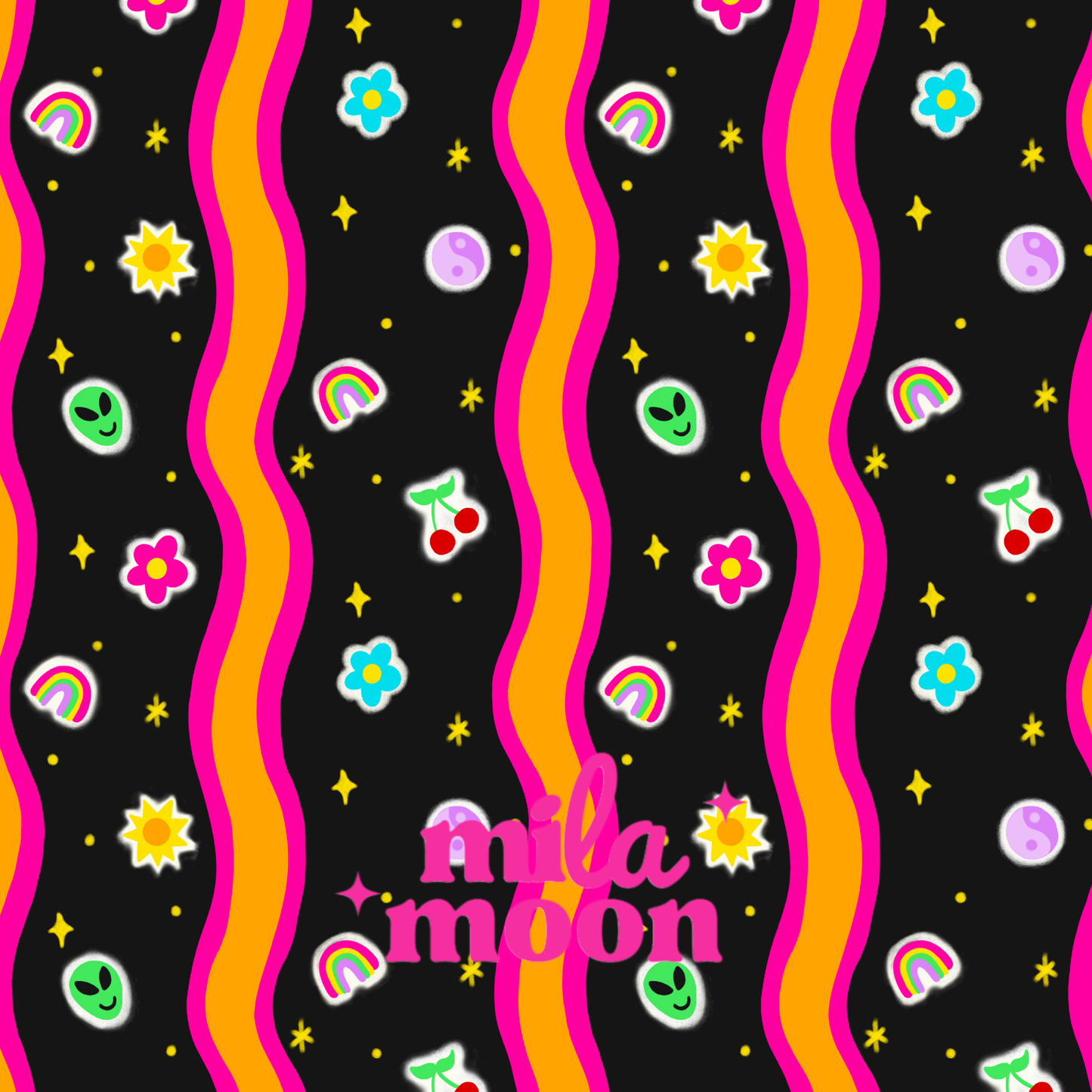 Rainbow Retro Wavy Coord