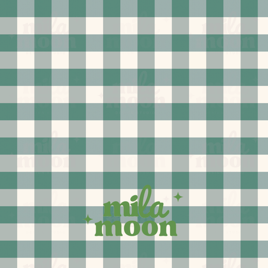 Rose Gingham Green