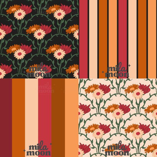 Floral Vines Bundle of 8