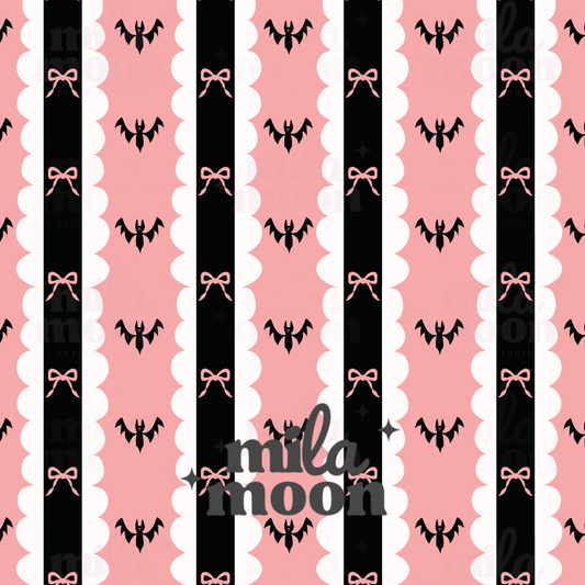 Halloween Stripes Bats