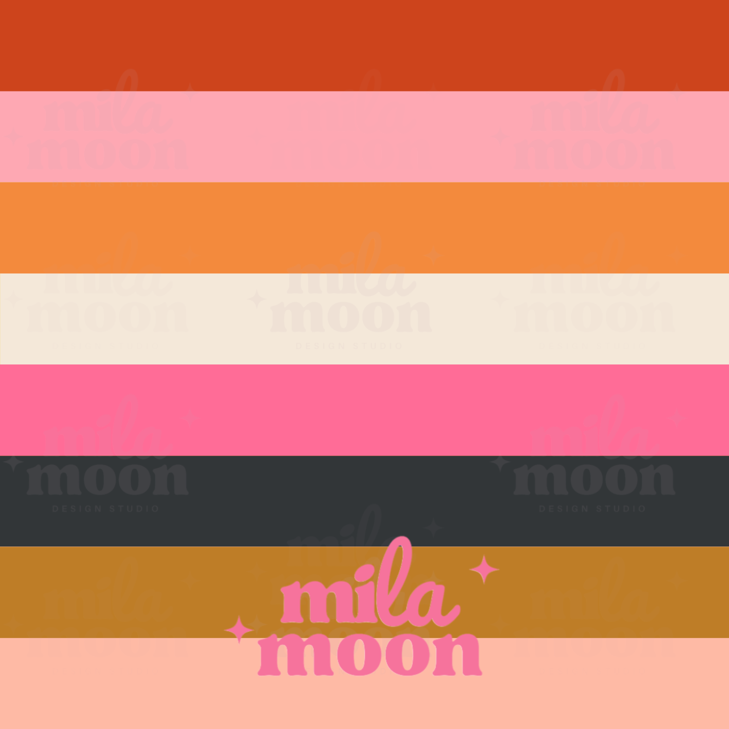 Retro Halloween Floral Stripes