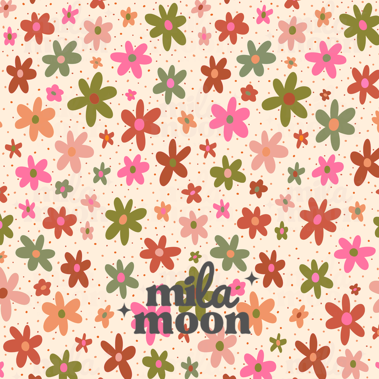 Fall Ditsy Florals Cream