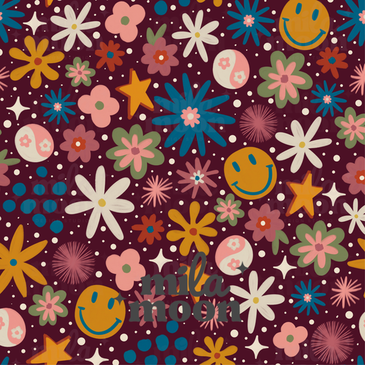 Fall Dopamine Floral Plum