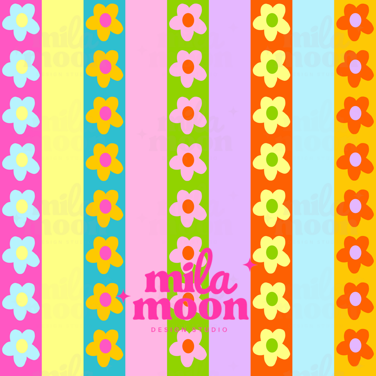 Groovy Ghouls Flower Stripe