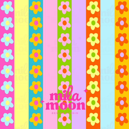 Groovy Ghouls Flower Stripe