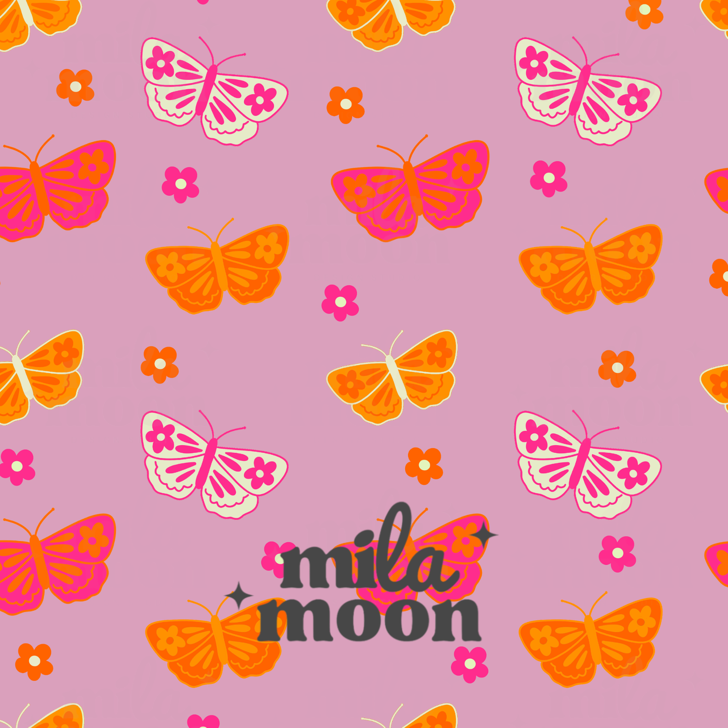 Boho Quilt Pink Butterflies