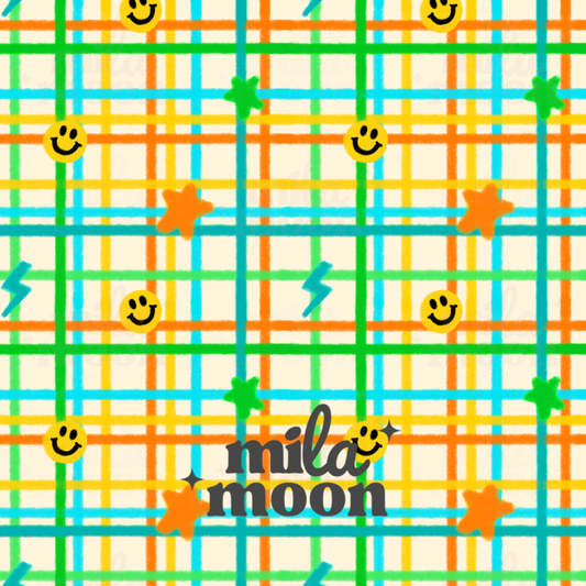 BTS Green Neon Plaid Bundle of 2
