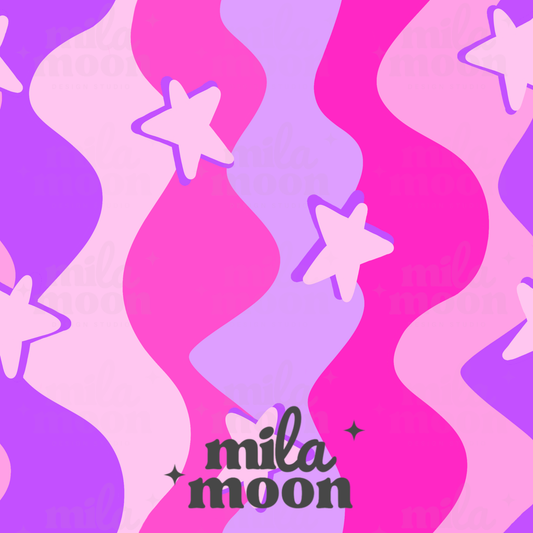 Stars Wavy Purple/Pink
