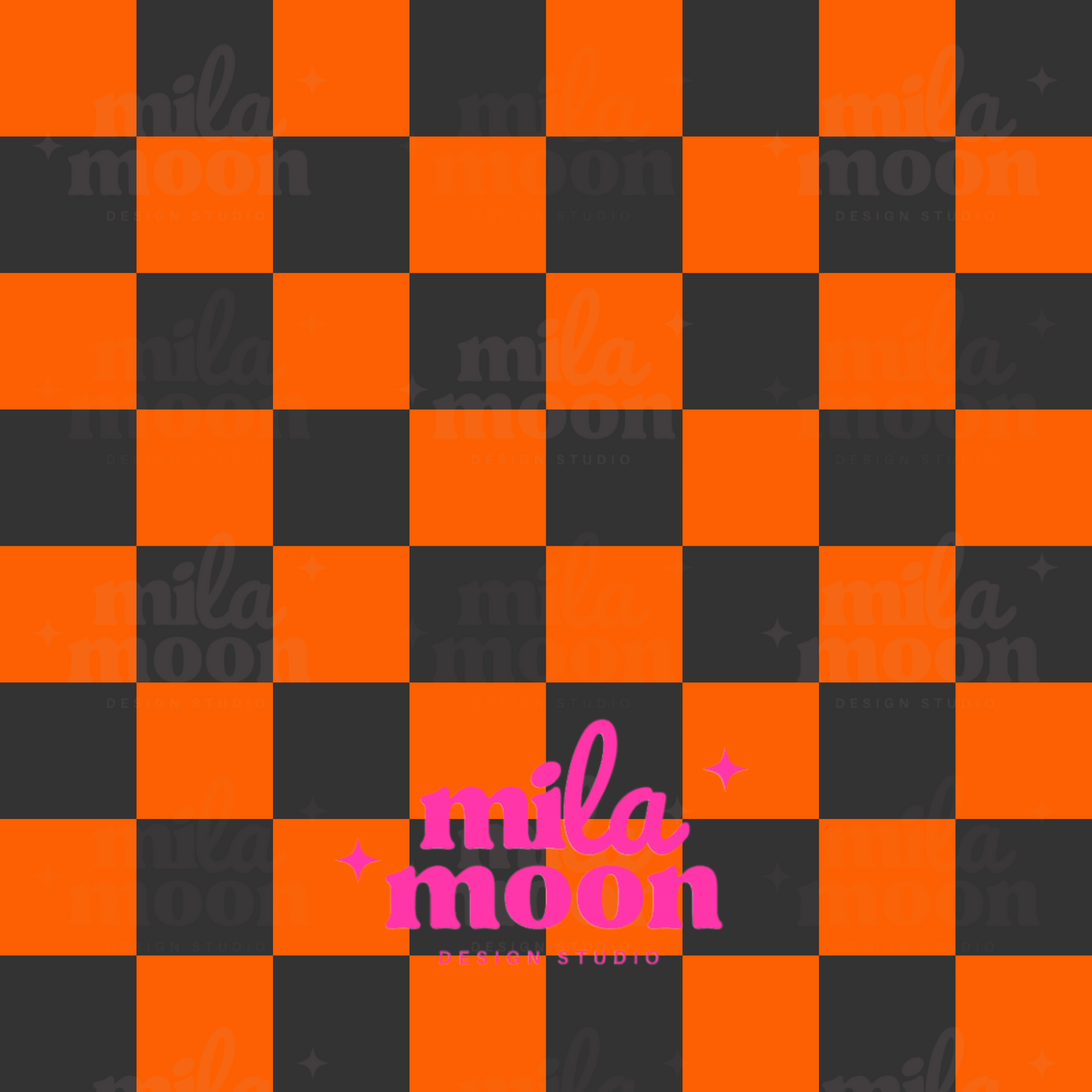 Halloween Orange Checks