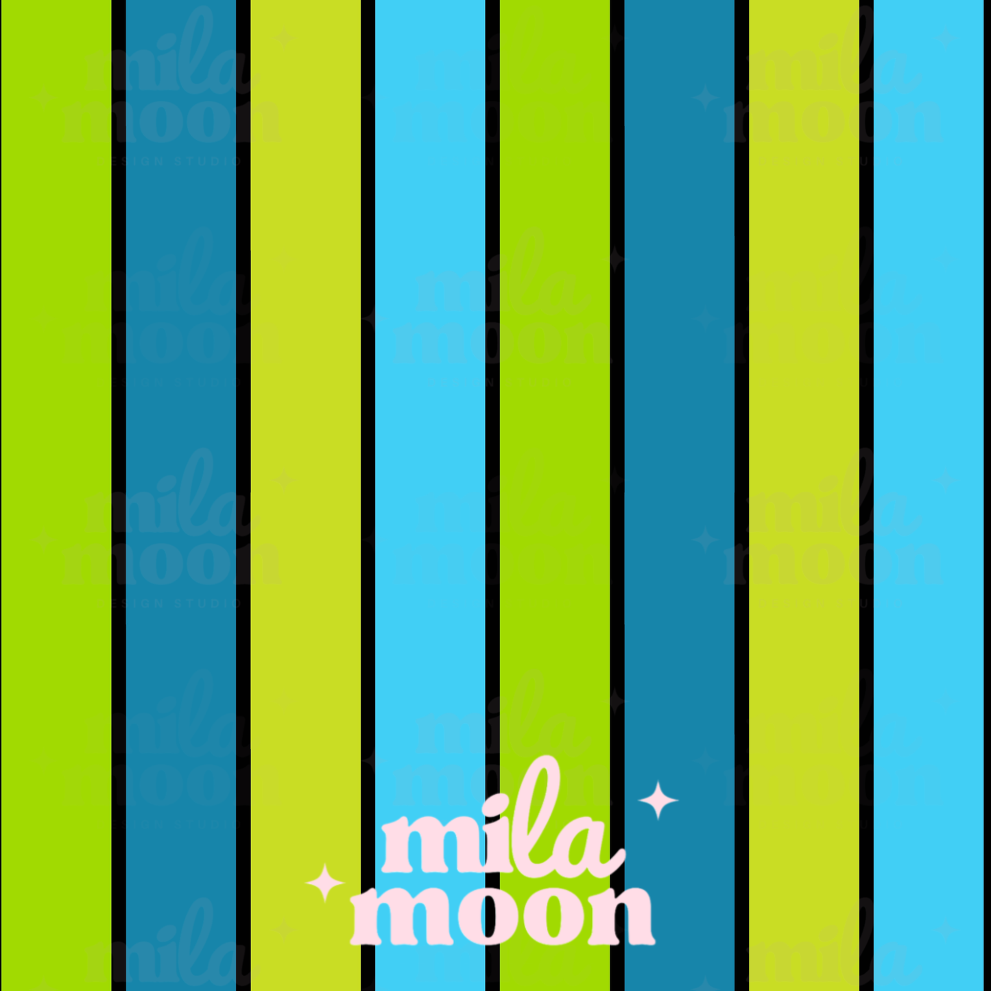 Halloween Potions Blue Stripes