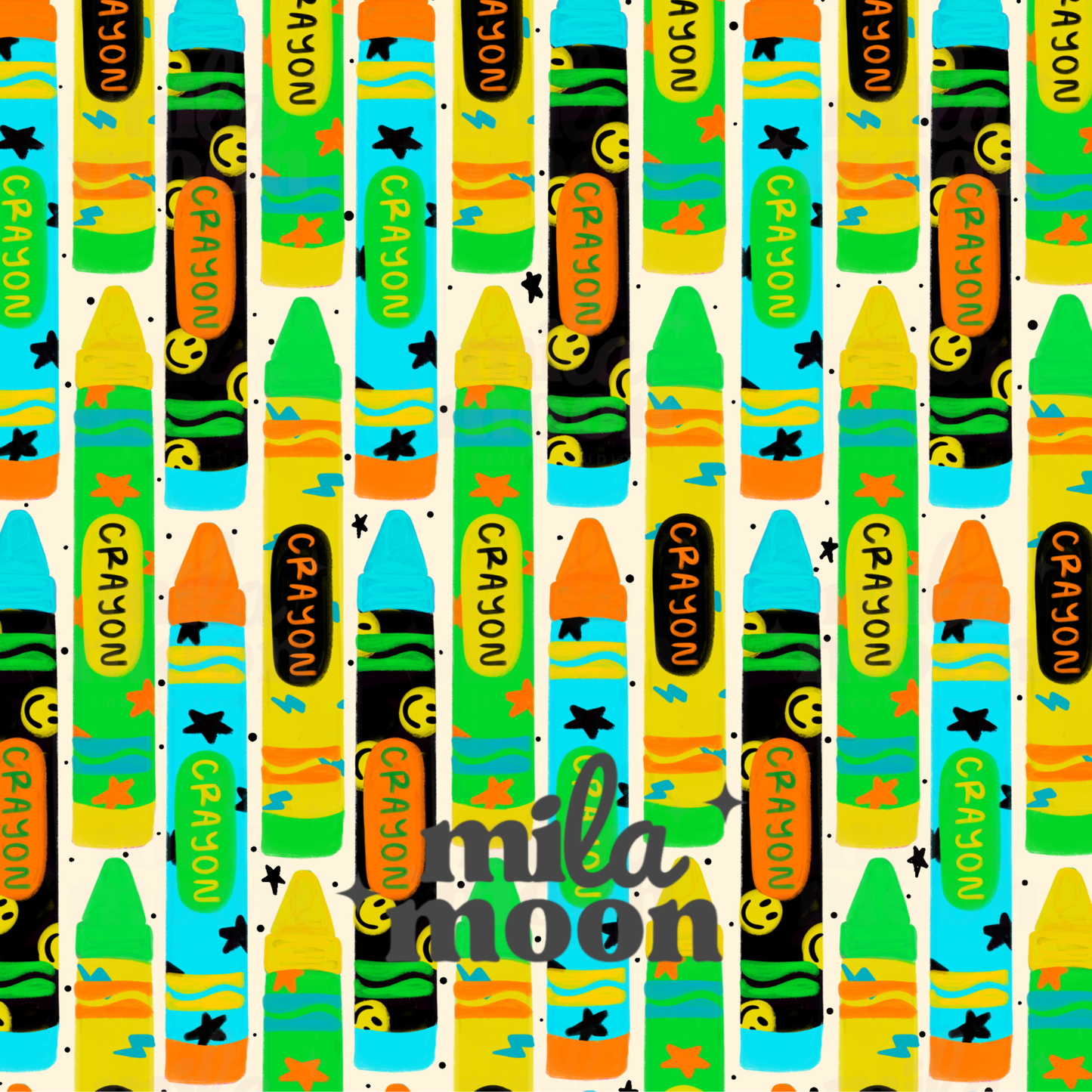 BTS Green Neon Crayons