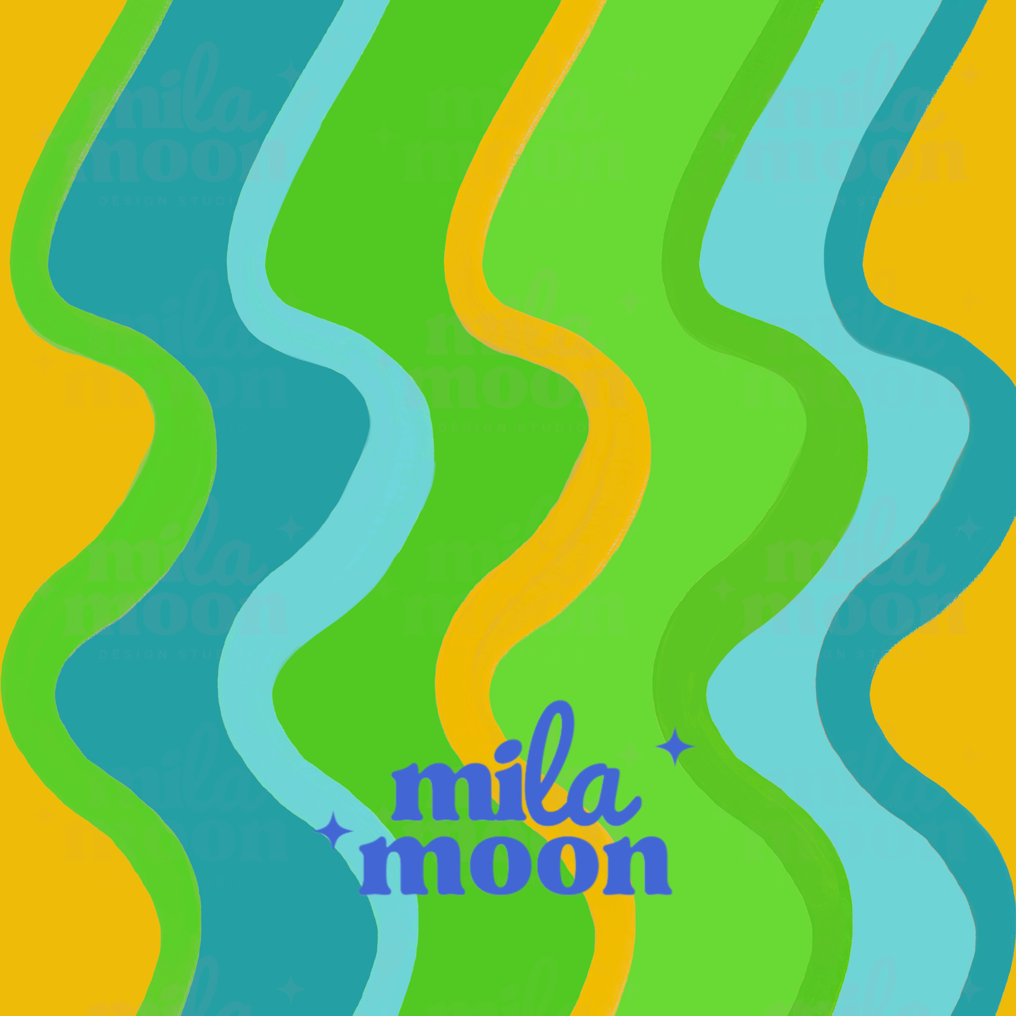 Summer Green Wavy