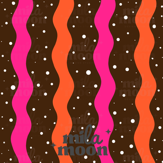 Retro Ghosties Waves Brown