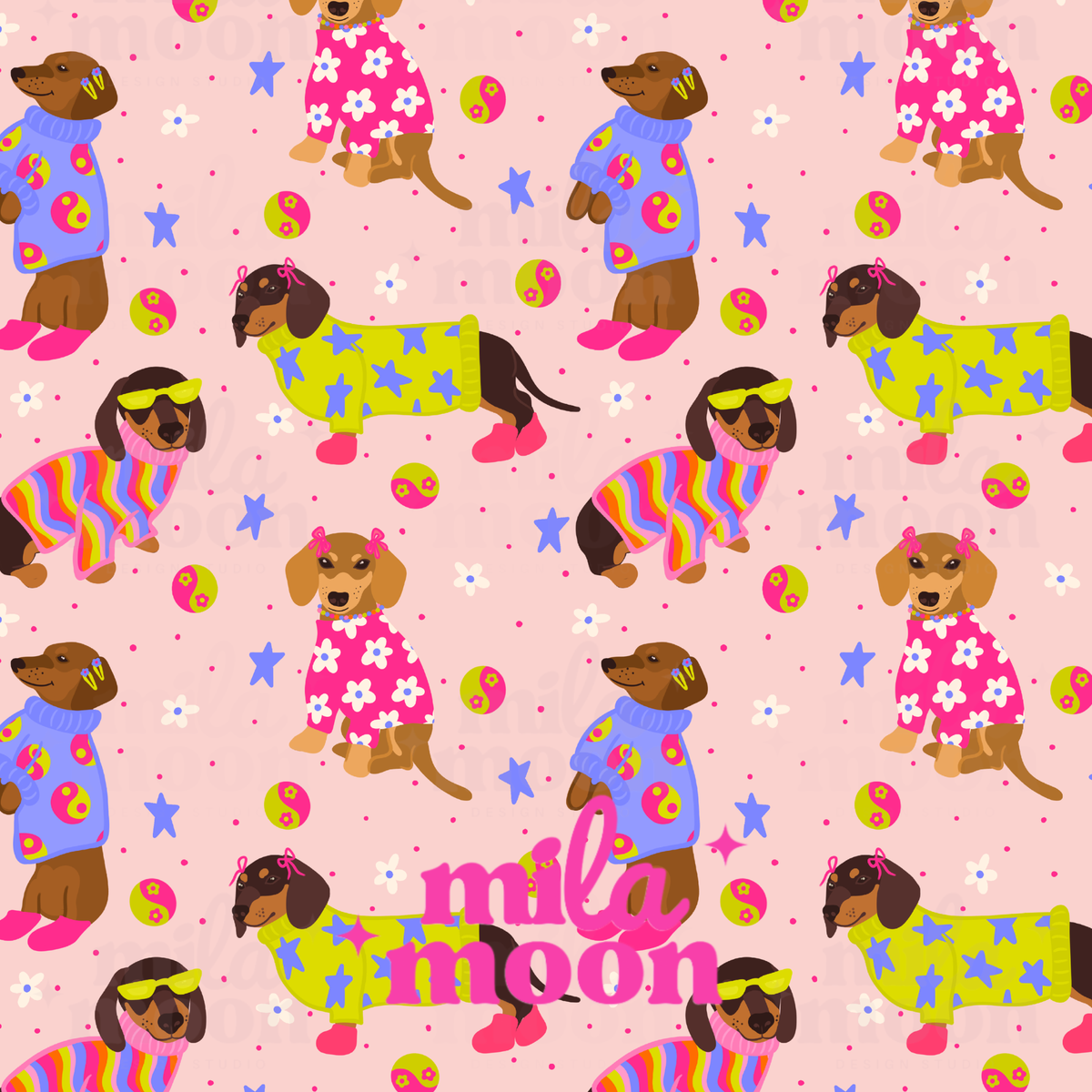 Retro Weenie Dogs
