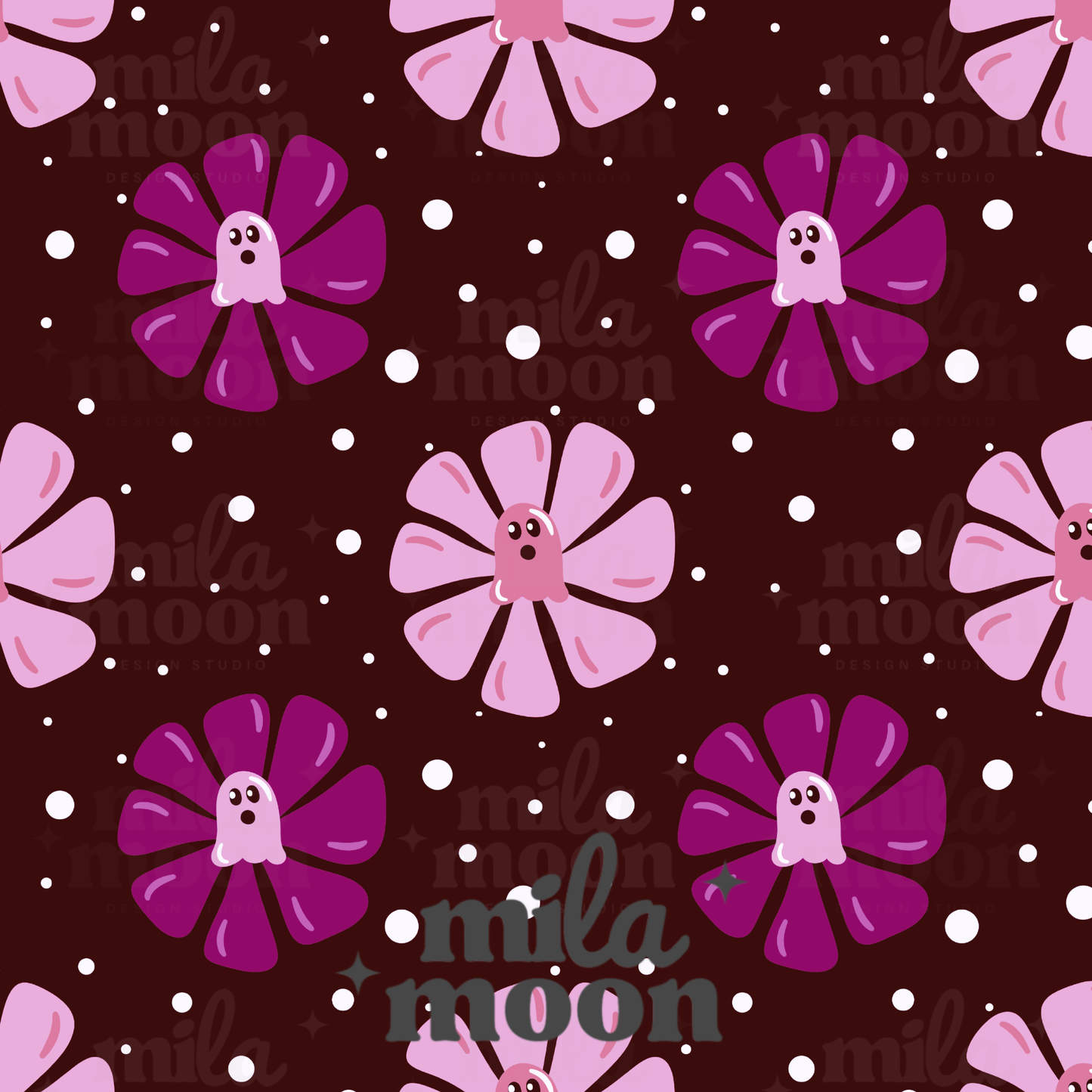 Retro Ghosties Purple