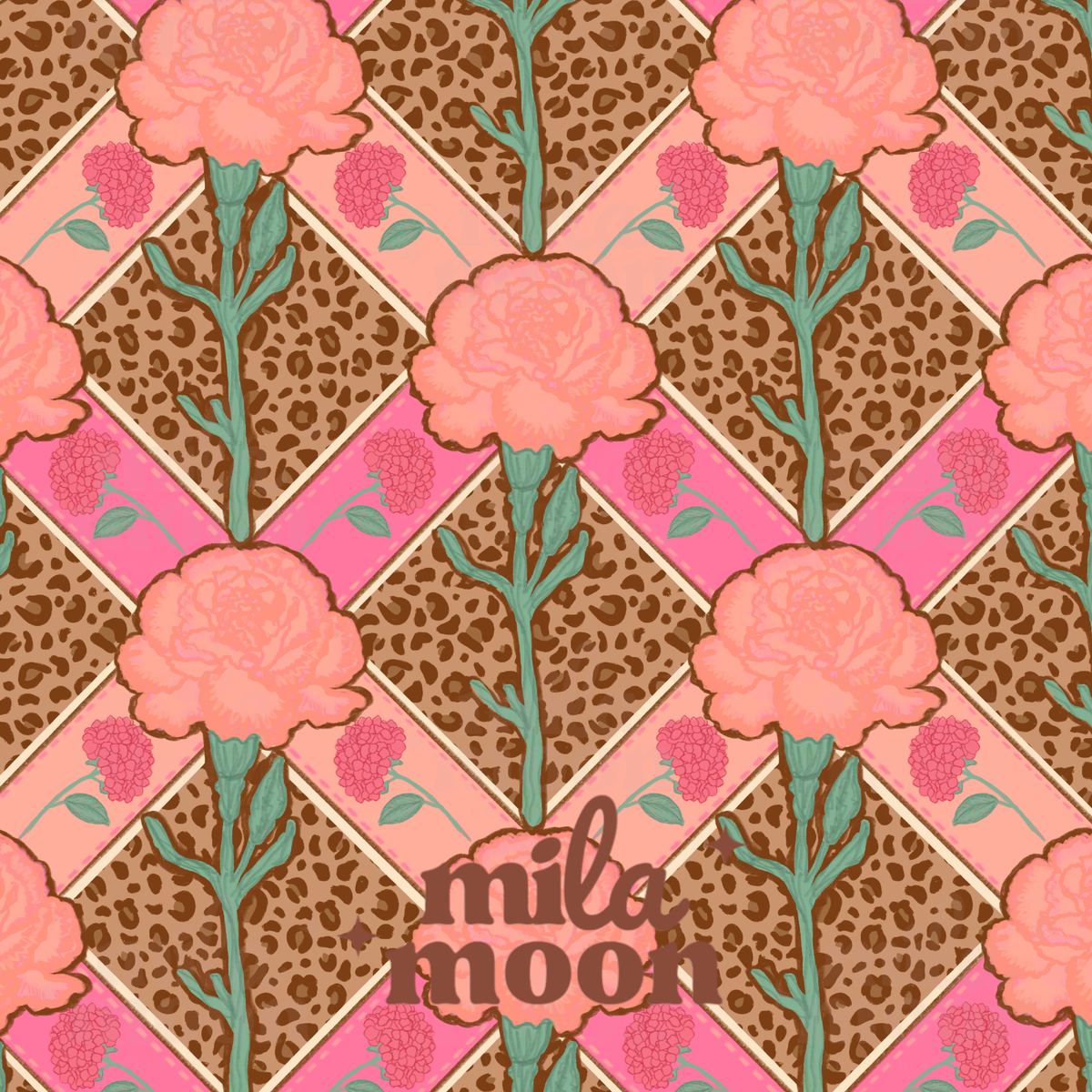 Vintage Leopard Floral