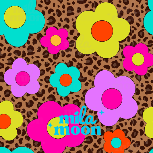 Cheetah Daisies Colorful