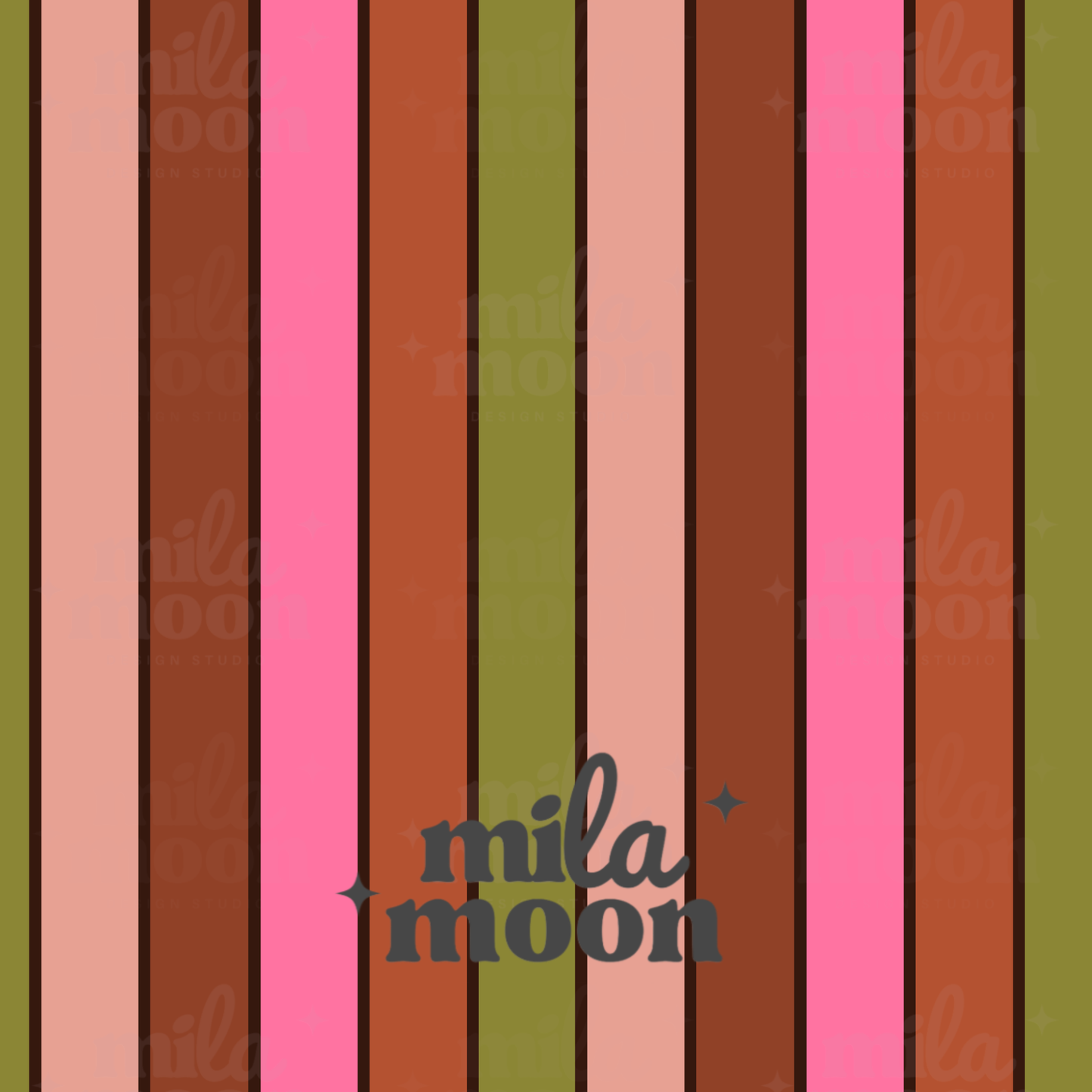 Whimsy Mushies Dark Stripe
