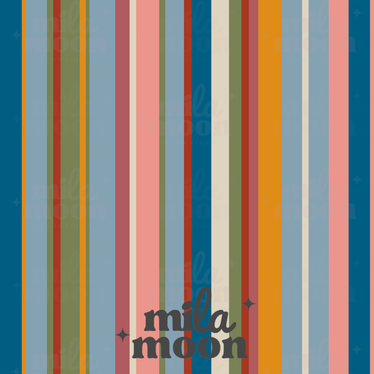Fall Dopamine Light Blue Stripes