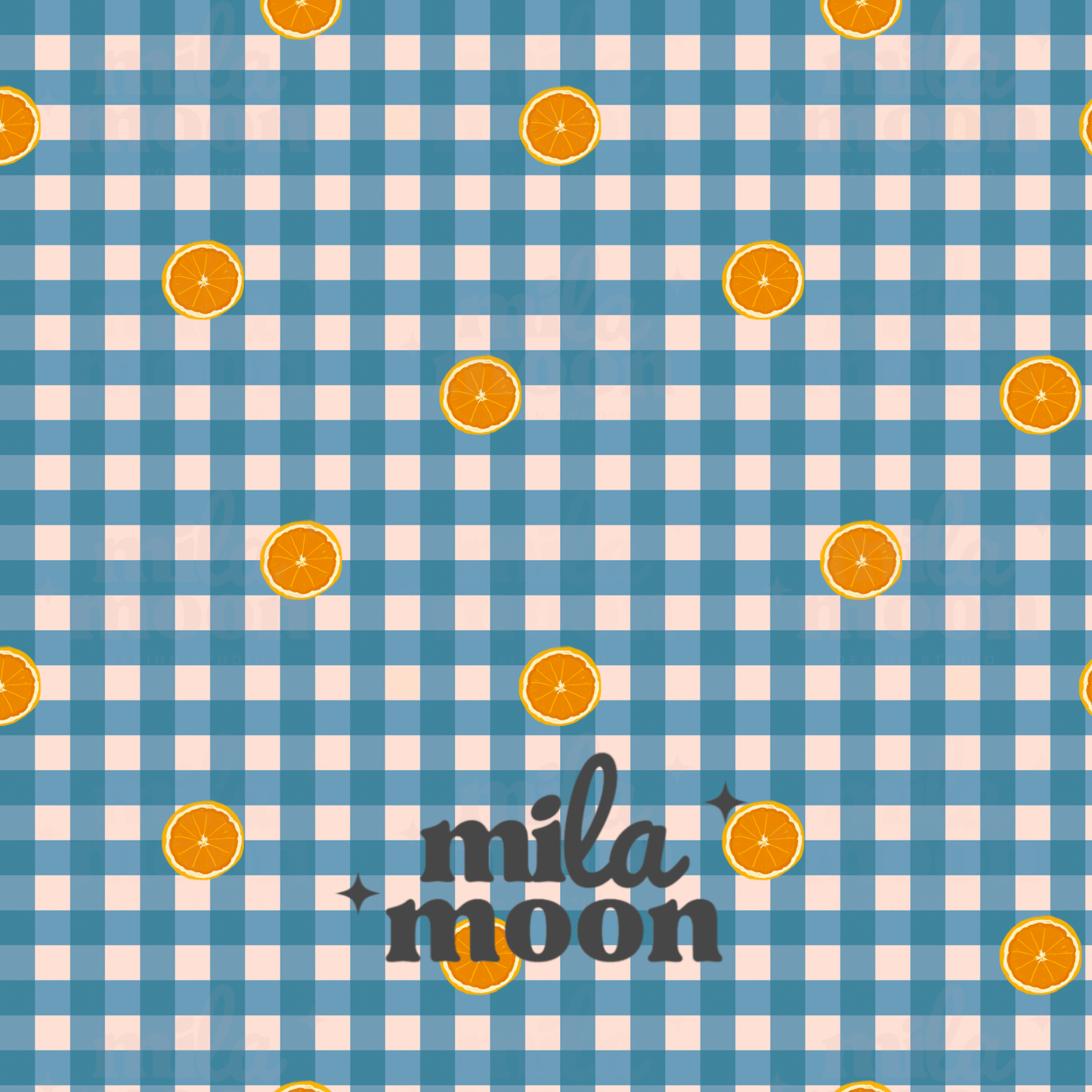 Fruit Gingham Orange