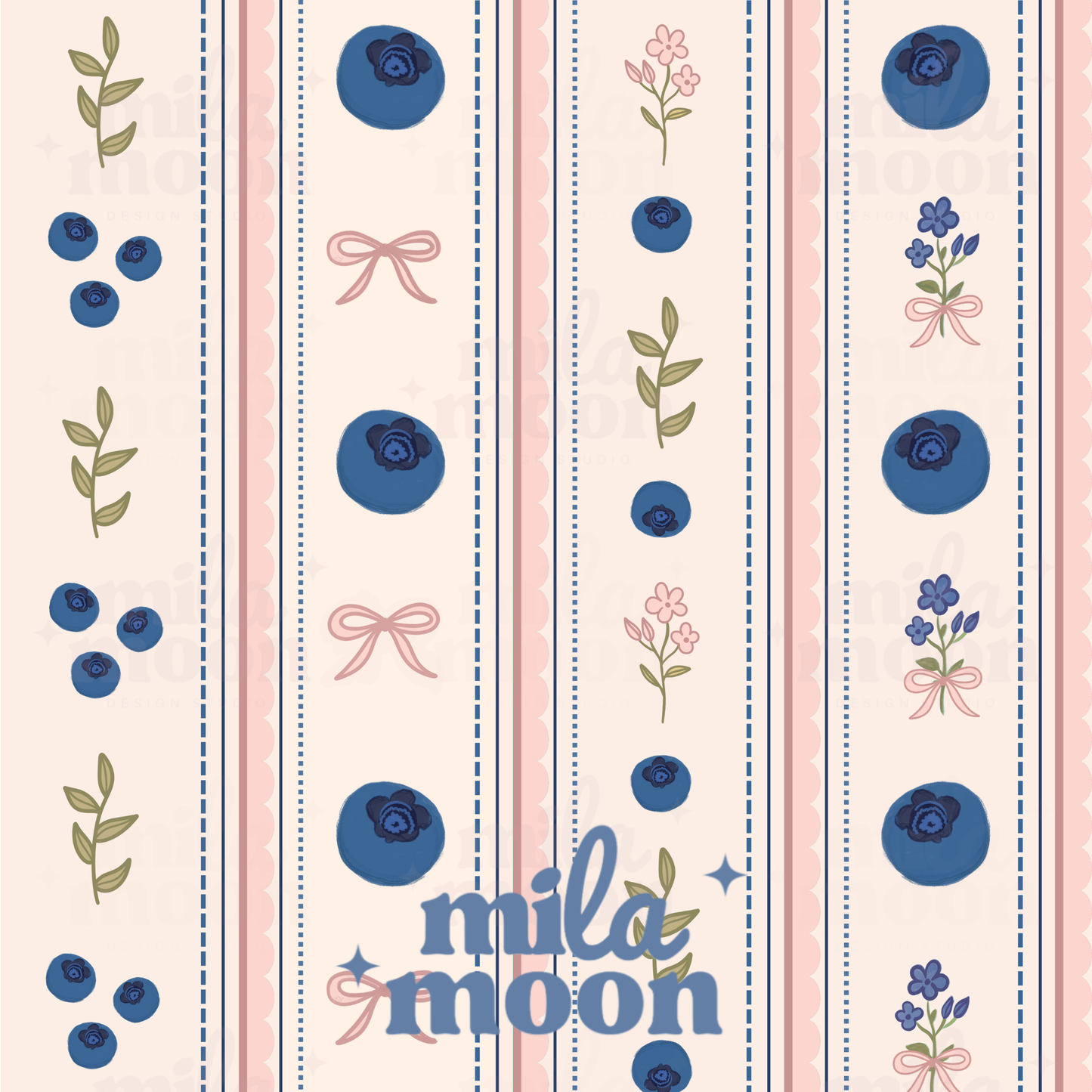 Blueberry Stripes Pink