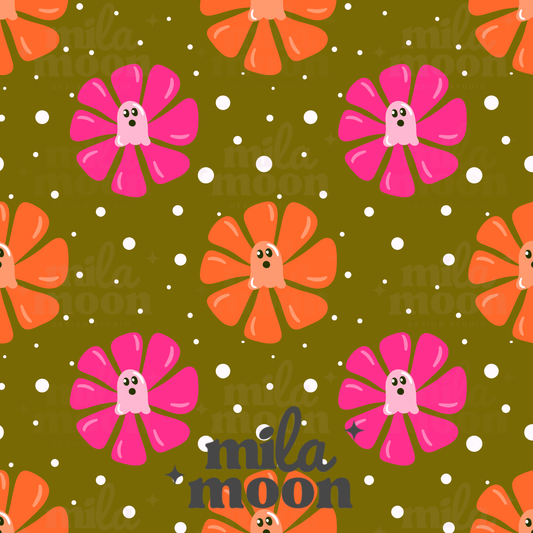 Retro Ghosties Green