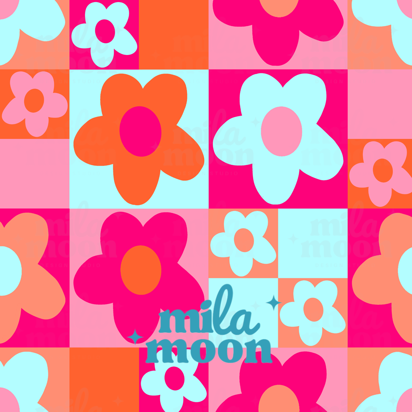 Pink Summer Retro Florals