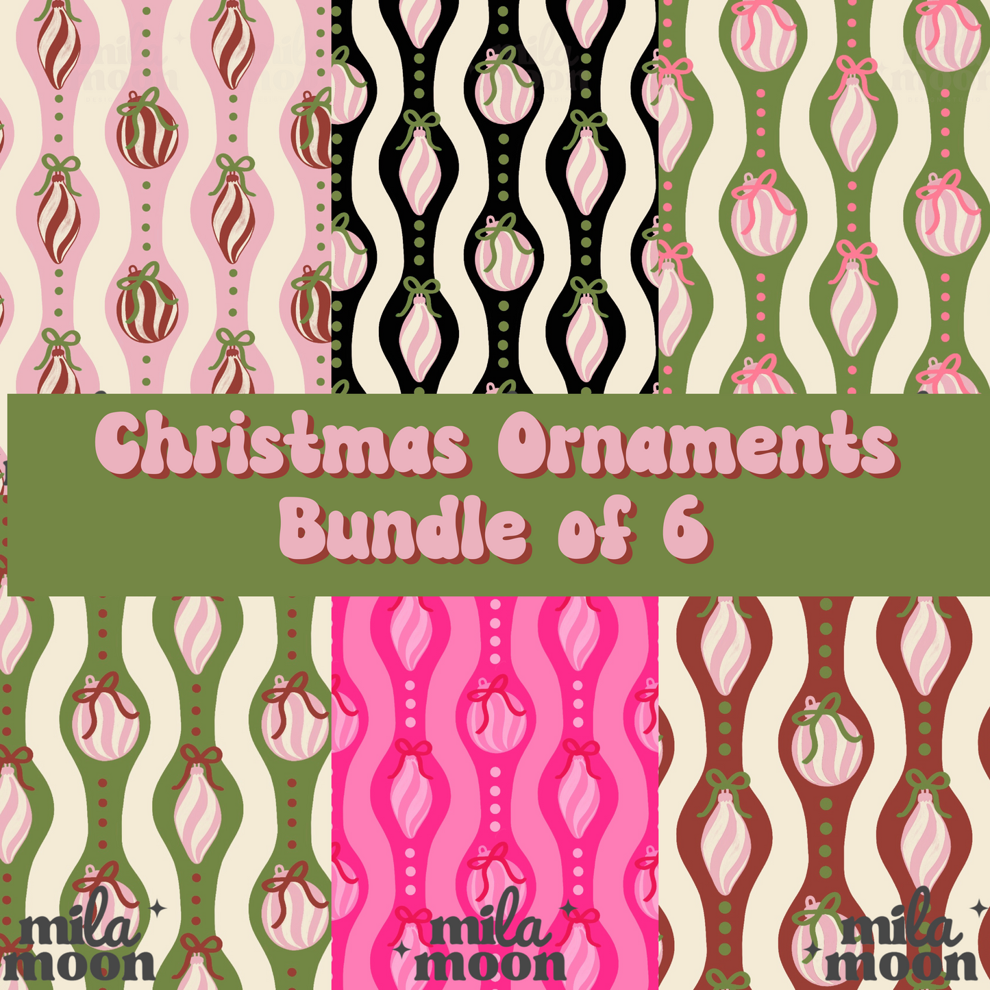 Christmas Ornaments - Bundle of 6