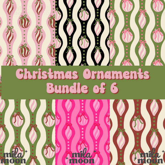 Christmas Ornaments - Bundle of 6