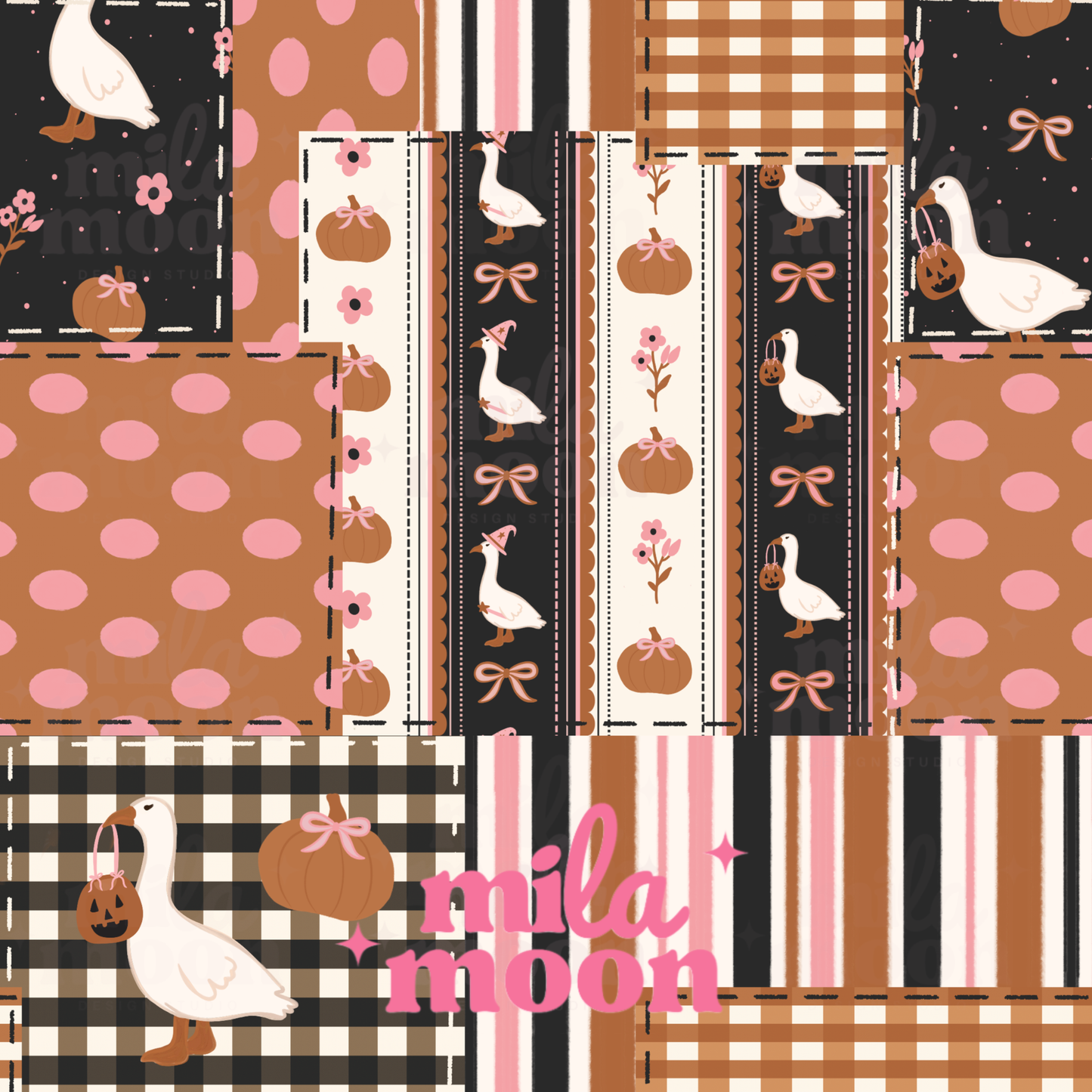 Halloween Goose Patchwork