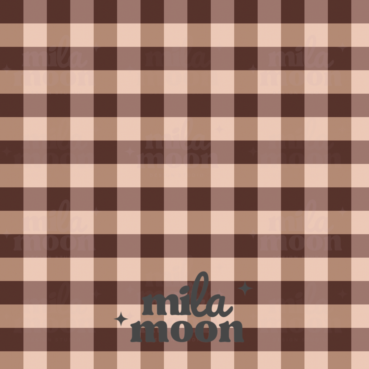 Fall Boho Gingham Brown