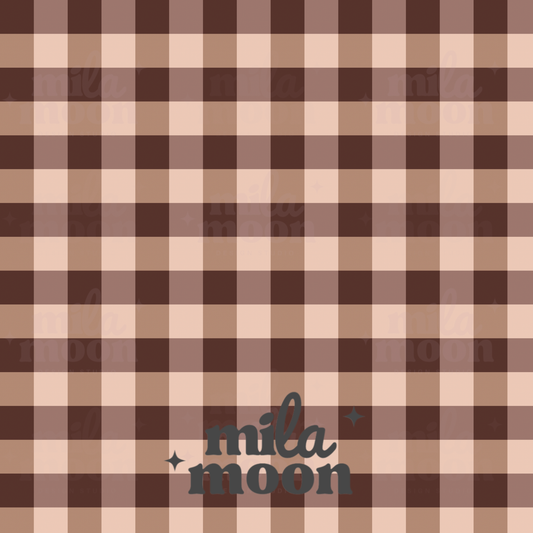 Fall Boho Gingham Brown