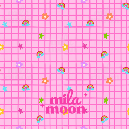 Summer Treats Pink Grid