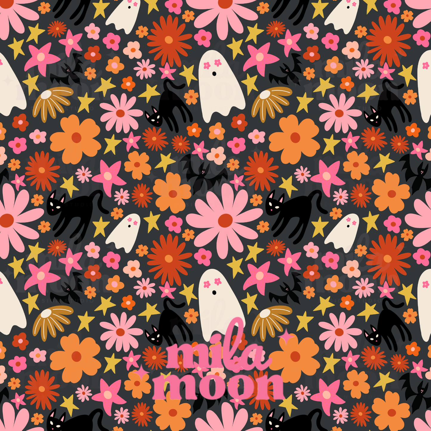 Retro Halloween Floral