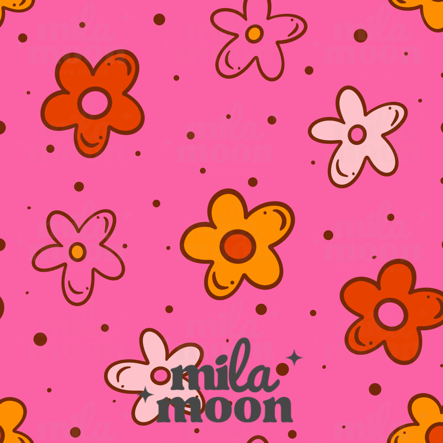 Fall Girly Flowers Pink