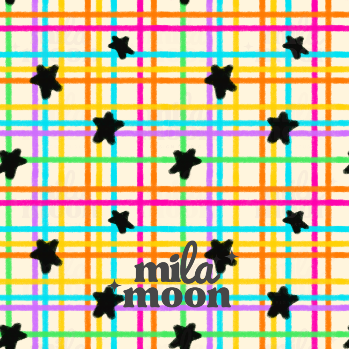 BTS Pink Neon Plaid Bundle of 2